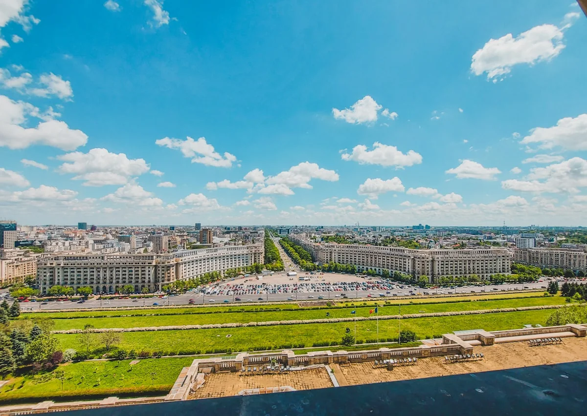 Central Bucharest seen from above