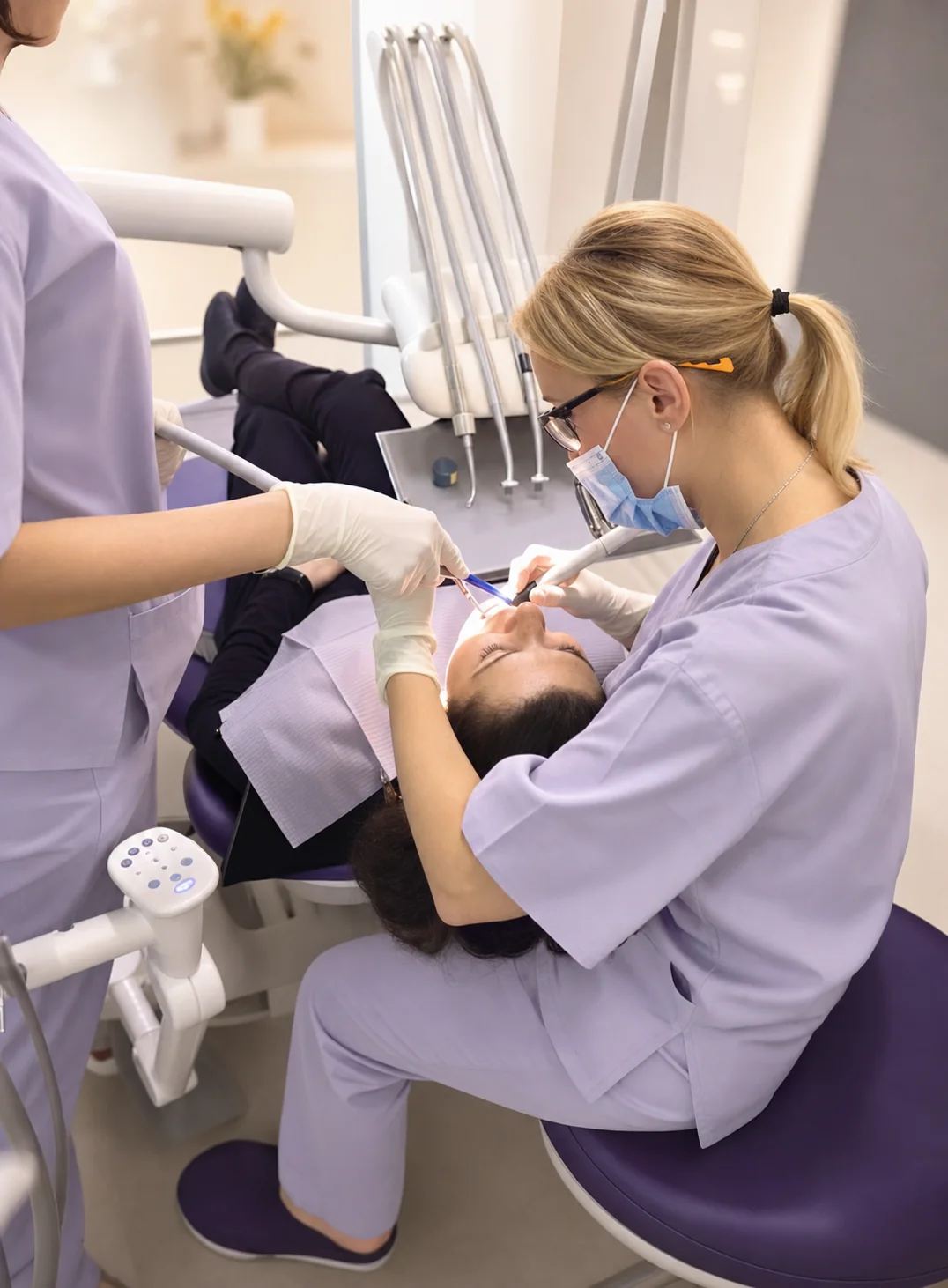 Illustration of a dental appointment